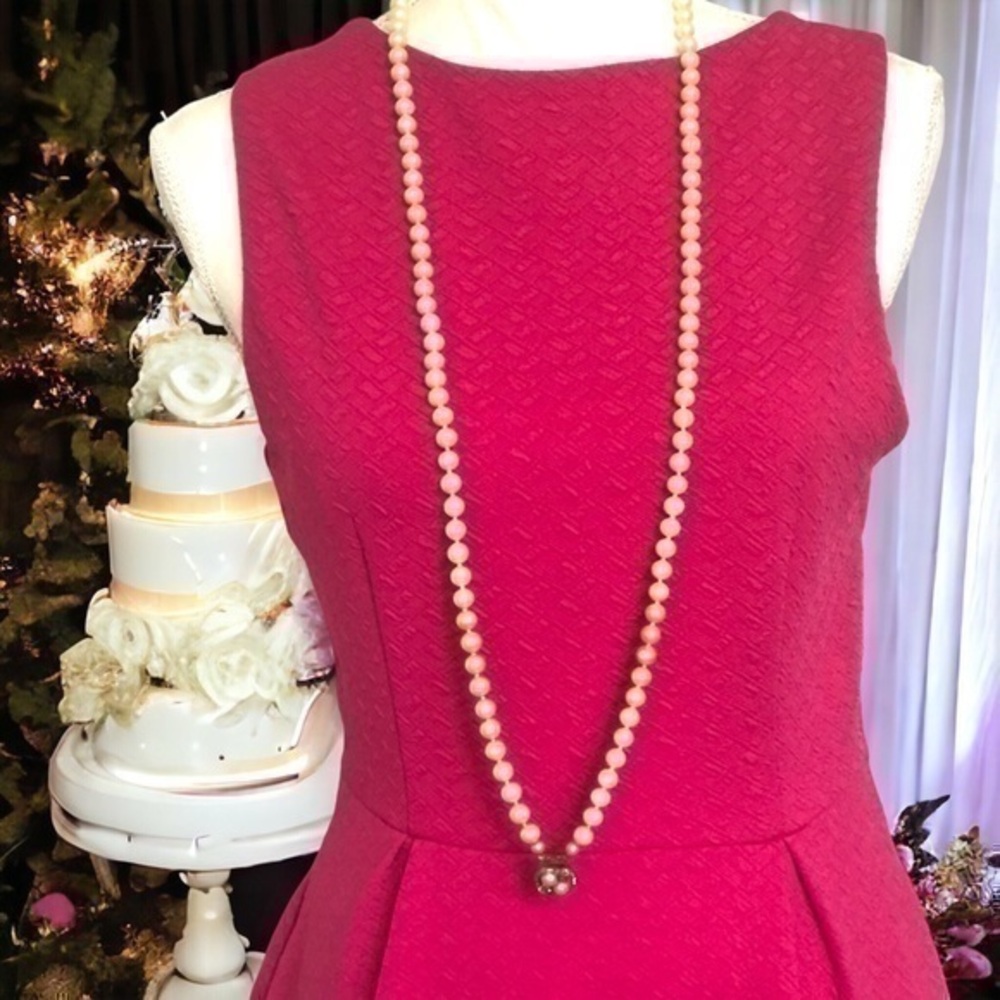 Long Vintage Faux Pearl Necklace